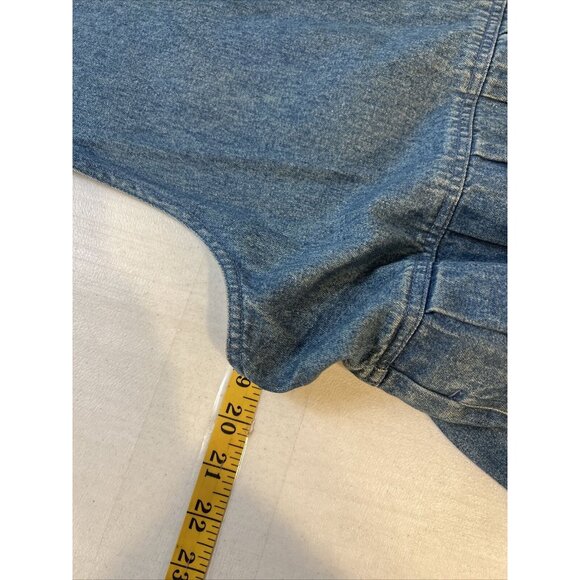 Mizz Lizz Sleeveless Midi Lightwash Blue Denim Dress w/ Pockets Cotton Large - Picture 6 of 6